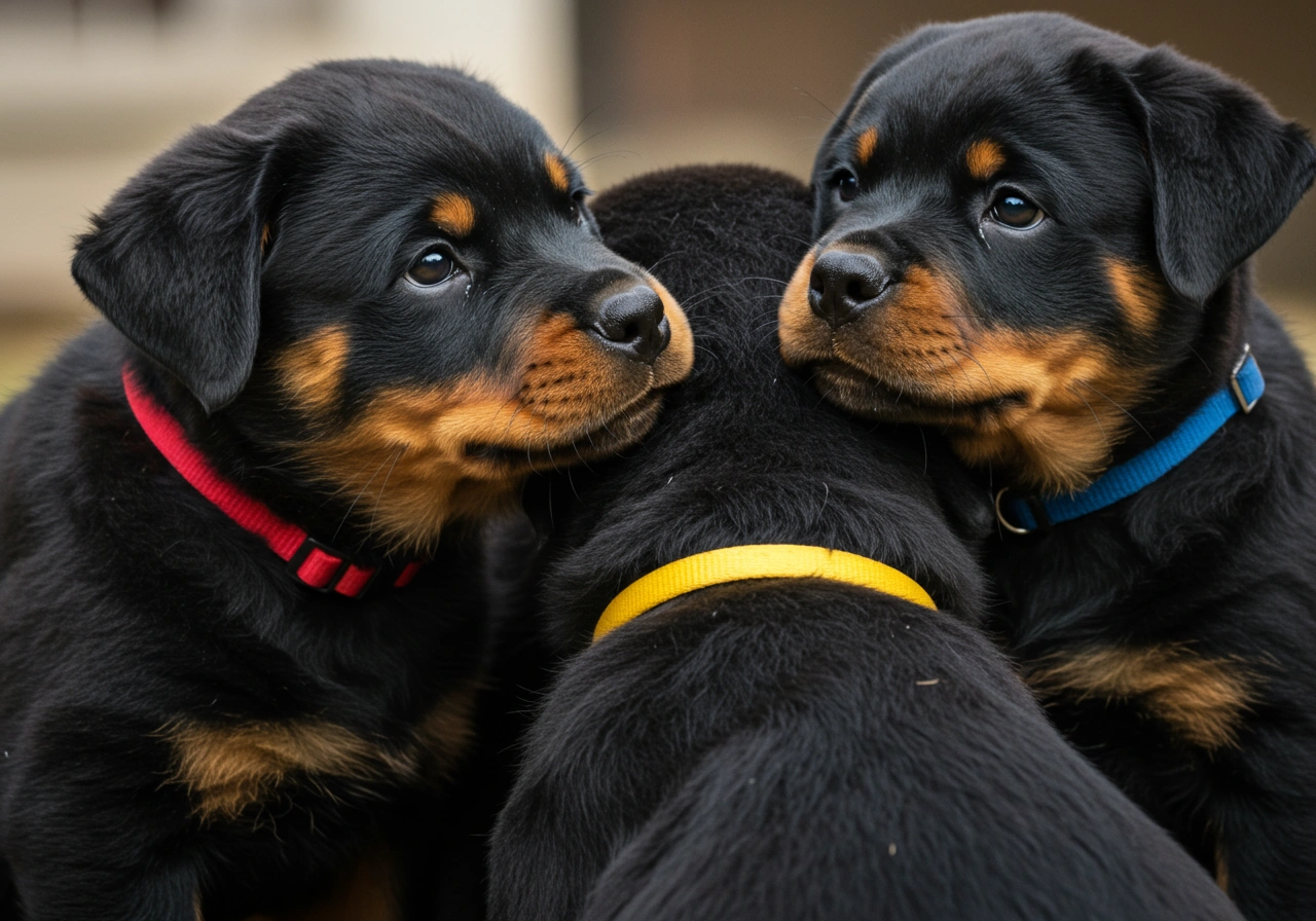 Rottweiler parents of the now homed 'Charlie' litter