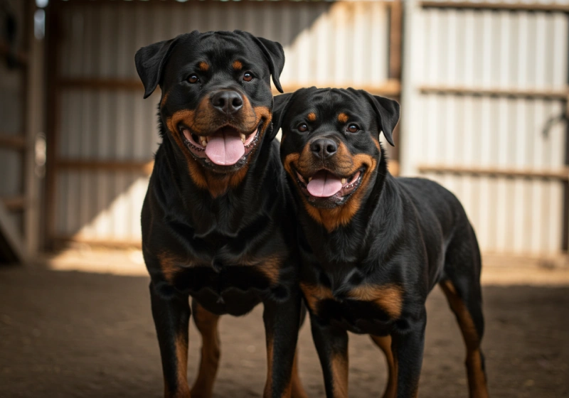Rottweiler pair expecting the 'Bravo' litter